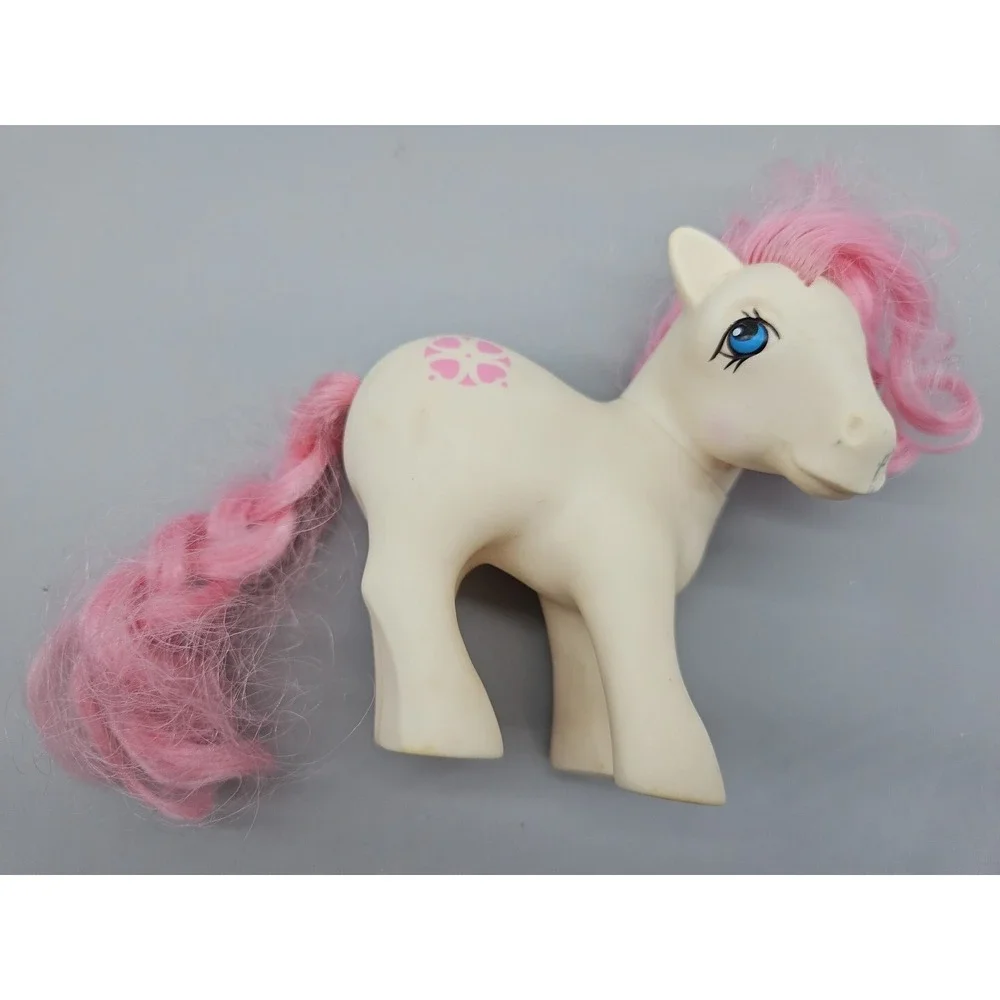 HASBRO MY LITTLE PONY Vintage 1983 EARTH PONIES SUNDANCE WHITE PINK HEARTS‎